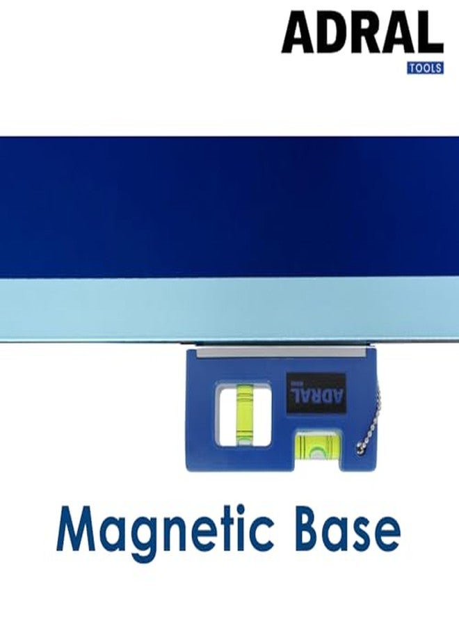 ADRAL 4 Inch Magnetic Spirit Level with Belt Clip | Unbreakable ABS Body | Pocket-Friendly Mini Level Tool for Horizontal & Vertical Surface Measurement | Water level - Image 3